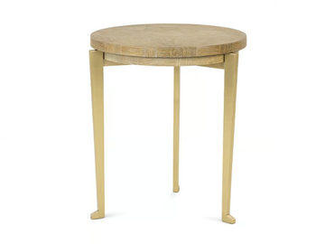 BRUF - Round oak coffee table by JOSÉ LEITE DE CASTRO - view 3